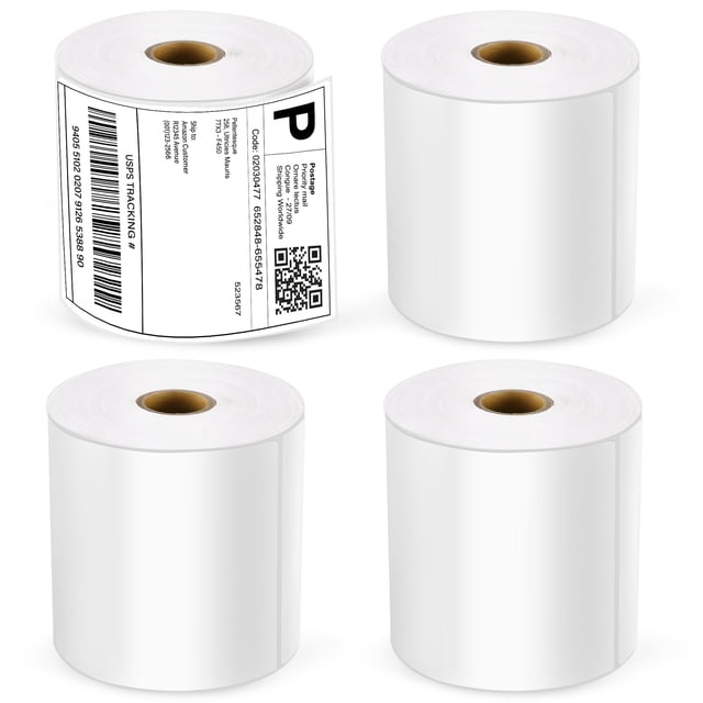 Etiquetas térmicas LotFancy 4x6 1000 etiquetas de envío, 4 rollos
