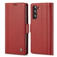 thumbnail image 2 of SaniMore for Samsung Galaxy S23 FE 2023 Case, PU Leather Magnetic Flip Folio Shell with Card Holders RFID Blocking Kickstand Shockproof TPU Magnetic Closure Business Cover For Galaxy S23 FE, Red, 2 of 9