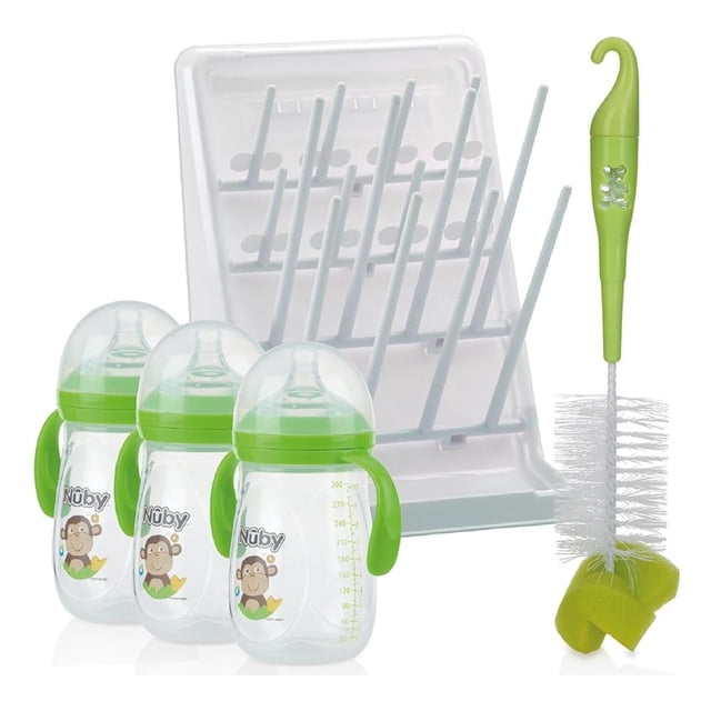 Escurridor y Biberones Nuby 5 Piezas