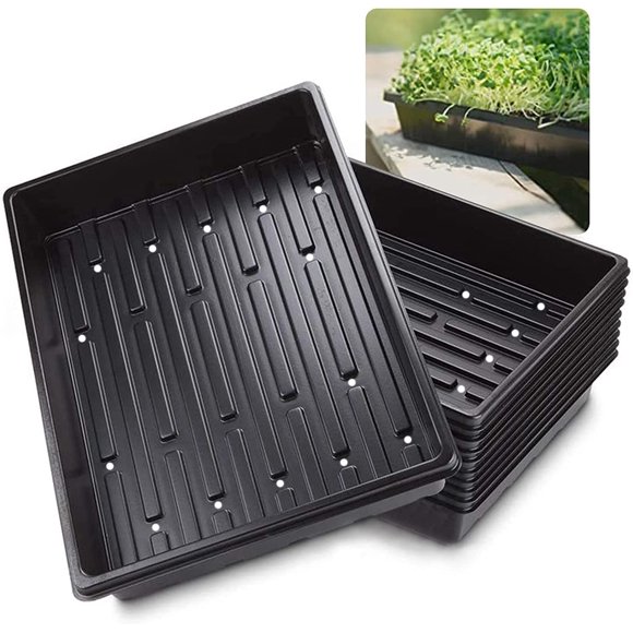 20pack Bundle Seedtray for growing seedlings and microgreens size 10"x20" with drain holes