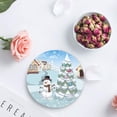 thumbnail image 3 of FMSHPON Merry Christmas Set of 8 Round Coaster for Drinks, Absorbent Ceramic Stone Coasters Cup Mat with Cork Base for Home Kitchen Room Coffee Table Bar Decor, 3 of 5