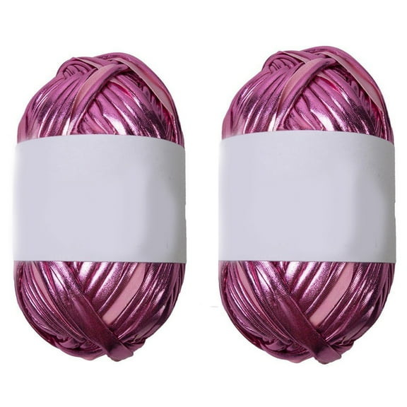 RUISINERY Metallic T-Shirt Yarn 100g/Roll Fabric Knitting Yarn for Knitting Crochet Basket Bags Home Decoration 87.48Yard Total