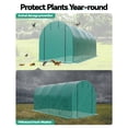thumbnail image 4 of Walk-In Tunnel Greenhouse 15×7×7 FT – Heavy Duty Outdoor Greenhouse with Galvanized Steel Frame, Thick PE Mesh Cover, 8 Roll-Up Mesh Windows & Zipper Door for Backyard Gardening, 4 of 7