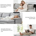 thumbnail image 4 of Ktaxon Sectional Sofa L Shaped Couch with Chaise Living Room Sleeper Set, 2 Seats with Chenille and Double Layer Cushions 87" W Light Gray, 4 of 16