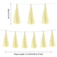 thumbnail image 2 of Uxcell 20Pcs Cream Tassel Garland Banner w Rope for Wedding Birthday Party Decoration, 2 of 6