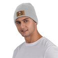 thumbnail image 5 of ZICANCN Vintage Map Rose Skull Knit Beanie Hat, Winter Cap Soft Warm Classic Hats for Men Women, Gray, 5 of 8