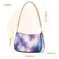thumbnail image 3 of Womens Chain Shoulder Bag Starry Sky with Stars Classic Tote Handbags Fashion Clutch Hobo Purse with Zipper for Travel Casual, 3 of 7