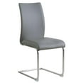 thumbnail image 2 of Milan Jean Gray Faux Leather Contour Back Cantilever Side Chair (Set of 4), 2 of 11