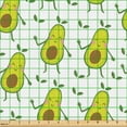 thumbnail image 2 of Ambesonne Avocado Fabric by the Yard Upholstery, Repetitive Aguacate Plot, 2 Yards, Yellow Fawn and Fern Green, 2 of 5