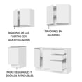 thumbnail image 4 of Cocina Integral Completa Modular Madesa Glamy Con Tarja B 01, 4 of 10
