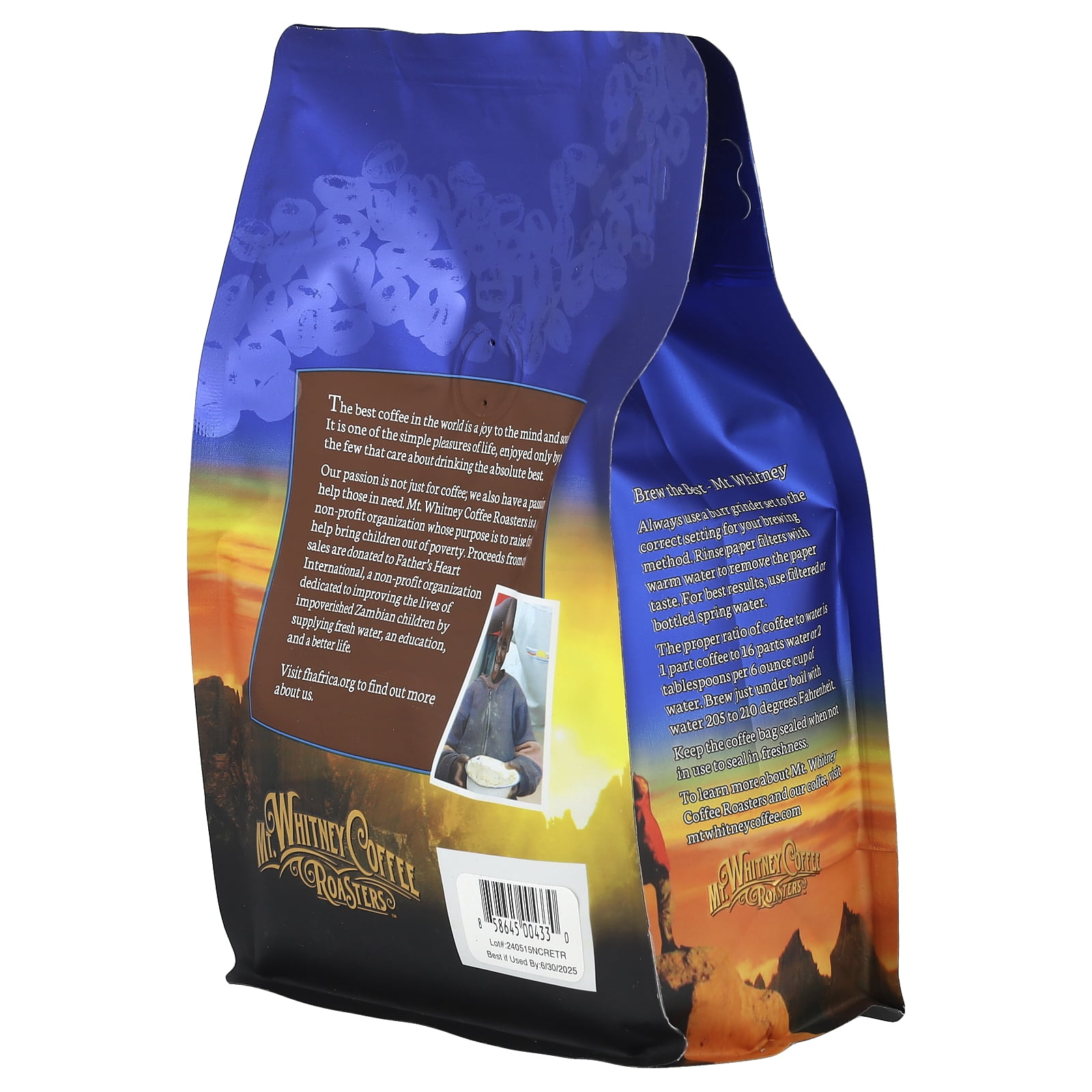 Mt Whitney Coffee Roasters Costa Rica Estate Tarrazu Medium Plus Roast Strong Whole Bean Coffee 12 oz 340 g