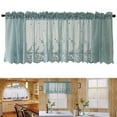 thumbnail image 3 of Fairnull Window Curtain Short Kitchen Valance Drape Polyester Lace Flower Pattern Balcony Curtain for Home, 3 of 8