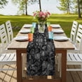thumbnail image 4 of Table Runners 48 Inches Long Dress Scarves, Black Geometric Farmhouse Kitchen/Dining Table Runner, Short Coffee Tablerunners, Contemporary Minimalism Abstract Pattern 13x48 Inch, 4 of 9