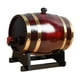 thumbnail image 2 of Barril de roble añejado con soporte de madera para bar, bebidas, cócteles, cerveza, decoración del hogar 1 litro, 2 of 9
