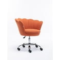 thumbnail image 5 of Swivel Shell Chair for Living Room/Bed Room, Swivel Seat with 360 Degrees, Adjustable Lift Height, Modern Leisure Arm Chair Orange, 5 of 7