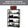 thumbnail image 4 of Grosfillex 48-Inch Plastic Resin 5-Tier Shelving Unit, 48W x 16D x 70H" 750 lbs Total Capacity, 4 of 10