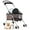 Leopard Skin, variant on Favory 4 - Wheels Posh Folding Cat & Dog Stroller - Waterproof, Portable for Travel, with Cup Holder, Ideal for Pet Owners  (Leopard Skin)