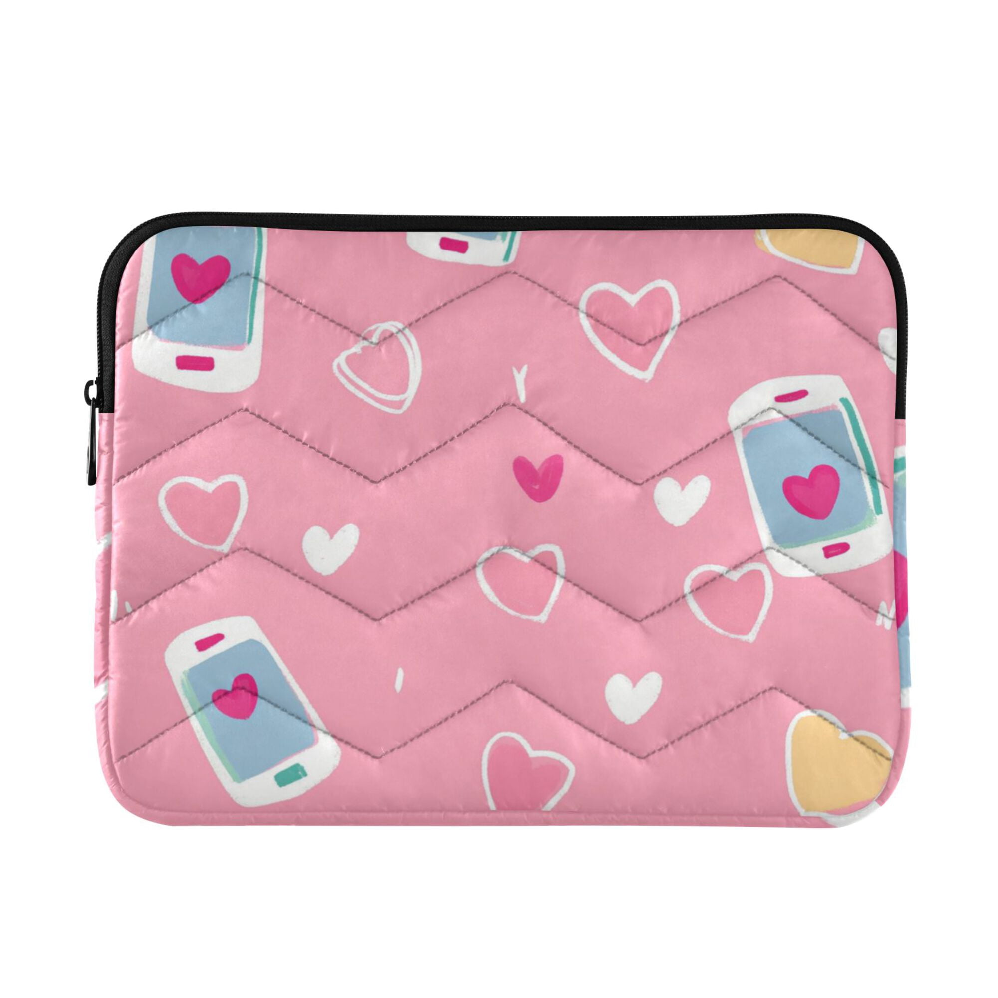 FORMRS 13-13.3 inch Laptop Sleeve Case Soft Carrying Quilted Computer Bag Cover, Love Connection