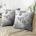 thumbnail image 4 of LALILO Throw Pillow Covers Floral With Roses Watercolor Accent Art Cushion Cover 18" x 18", 2 Pack, 4 of 6