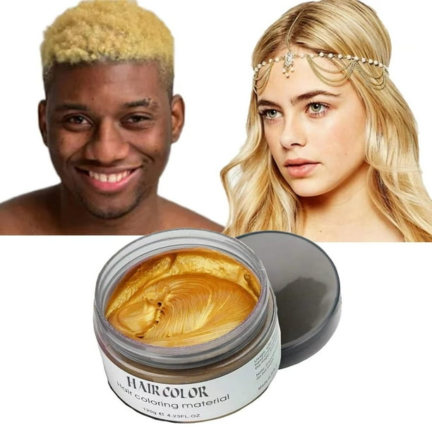 Tinte temporal para el cabello, cera natural para teñir el cabello, cera para teñir el cabello, 4.23 onzas, cera de color esponjosa y mate, adecuada para fiestas de Halloween, juegos de rol y Navidad