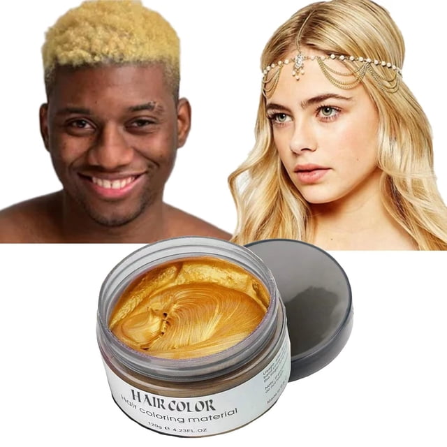 Tinte temporal para el cabello, cera natural para teñir el cabello, cera para teñir el cabello, 4.23 onzas, cera de color esponjosa y mate, adecuada para fiestas de Halloween, juegos de rol y Navidad