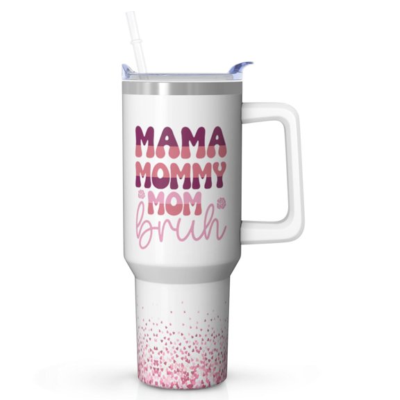 For The World's Best Mom - 40 Oz Tumbler with Straw, Gift for Mom from Daughter Son, Stainless Steel Insulated Cup, Birthday Christmas Mother's Day