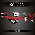 thumbnail image 2 of Attack Graphics Custom Fury Complete Bike Graphics Kit for Honda Crf125F (Big Wheel) 2017, 2 of 3