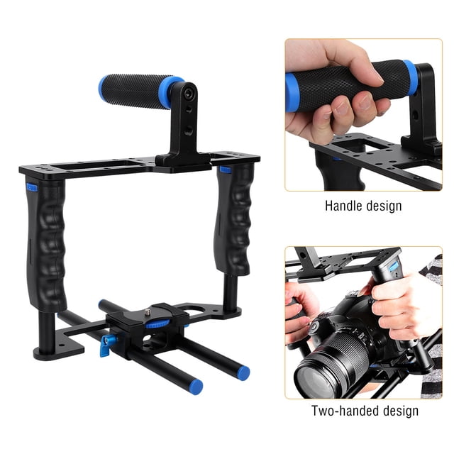 Microphone DSLR Cage Camera Cage, Standard Camera Handle, for Phone Camera