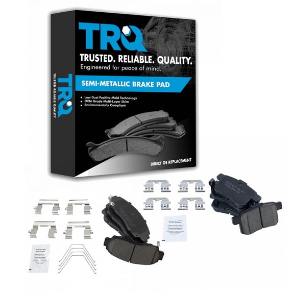 TRQ Front & Rear Ceramic Disc Brake Pad Kit for Honda Accord Acura TSX New BFA20091 Fits select: 2011-2012 HONDA ACCORD EX