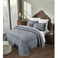 thumbnail image 4 of Better Trends Chenille Bedspread For King Size Bed 100% Cotton Medallion Design Lightweight Bedspread for all Season 120" x 110" Heirloom Collection (Gray), 4 of 5