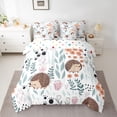 thumbnail image 2 of Homewish Cartoon Hedgehog 7-Piece Twin Bedding Sets for Preppy Children Kids,Dreamy Princess Bedding Comforter Set,Kawaii Animal Breathable Sheet Sets,Luxury Bedroom Decor,Reversible, 2 of 8