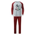 thumbnail image 2 of Odeerbi Christmas Pajamas for Family Holiday Long Sleeve Family Christmas Pajamas Matching Sets Dad Casual Printed Top with Bottom Outfits Home Wear Sleepwear Family Matching PJs Set Red, 2 of 7