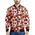 thumbnail image 3 of Chaqueta con cremallera con estampado 3D de cupcakes de dibujos animados para hombres y mujeres, sudadera con gráfico de comida, chaqueta bomber informal para niños, abrigo suelto de manga larga, 3 of 5