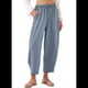 thumbnail image 2 of Pantalones Rectos Casuales Holgados de Algodón y , Color Azul , Talla L, 2 of 5