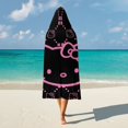 thumbnail image 5 of Hello Kitty Hooded Blanket Poncho, Wearable Hooded Blanket Cozy Soft Warm Plush Fleece Blanket for Adult Women Men 60x80, 5 of 6