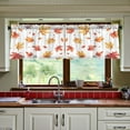 thumbnail image 3 of Yayeee Kitchen Curtains Set of 2 Light Filtering 57"x24" Over Sink Window Panels, Watercolor Autumn Leaves, 3 of 7