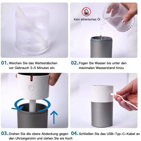

Mini Humidifier Portable Desktop Humidifier Freshener Auto Shut-Off Quiet Humidifier for Home Plant Bedroom