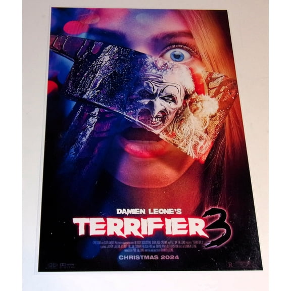 Terrifier 3 Art the Clown 2024 Extreme Horror Poster 19"x13" Christmas Terror! Alternate Picture