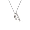 thumbnail image 2 of Delight Jewelry Silvertone 3-D Clear Frosted Baby Bottle Silvertone Live the Life You Have Imagined Bar Charm Necklace, 23", 2 of 4