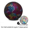 thumbnail image 2 of Balón de fútbol reflectante que  Fútbol luminoso holográfico suave resistente al desgaste Tocón de árbol tamaño 5 shamjiam  Balón de fútbol, 2 of 7