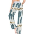 thumbnail image 2 of Women's Cactus Cacti Mexican Ethnic Pajama Pants, Casual Pajama Bottoms Lounge Pants Wide Leg, 2 of 7