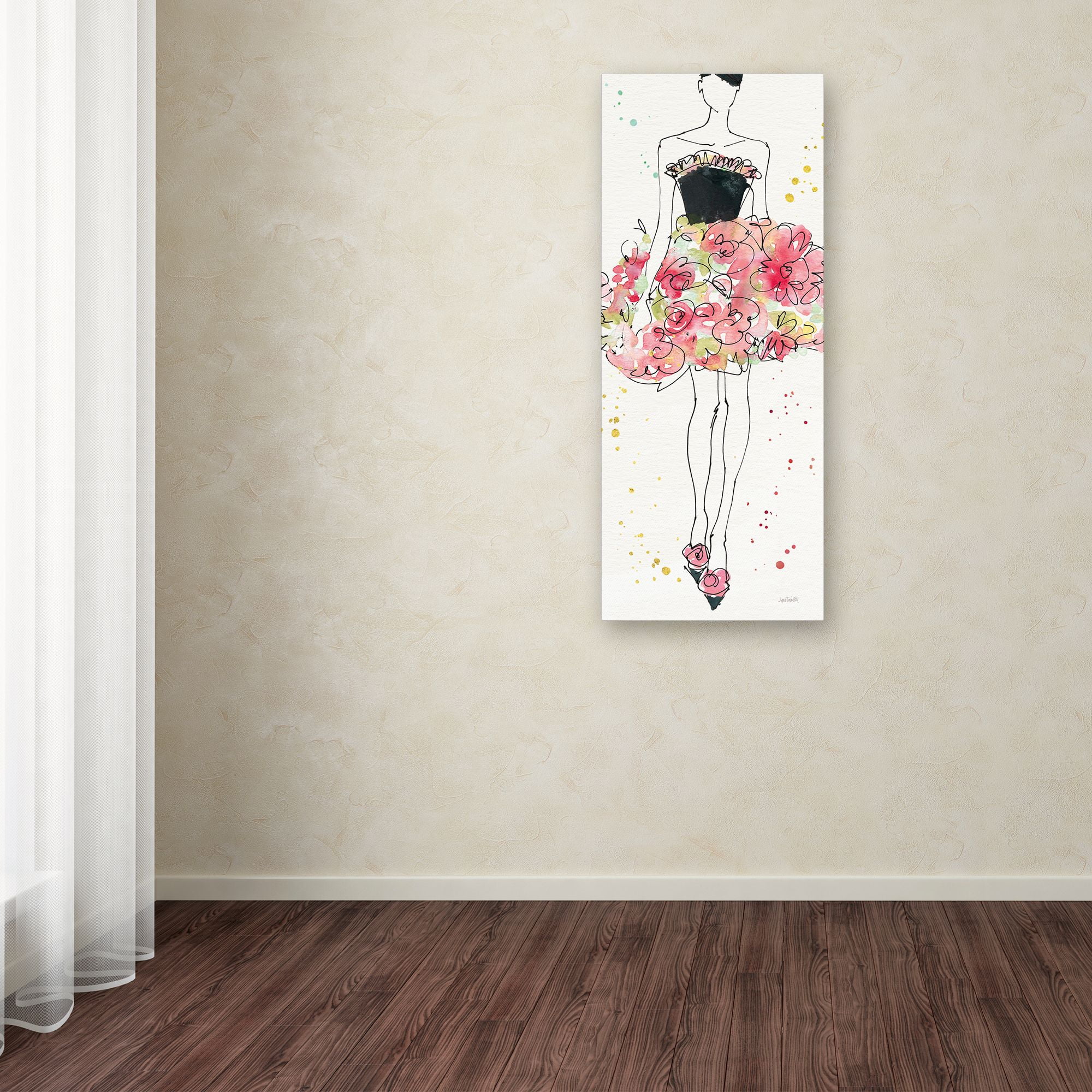 Trademark Fine Art 'Floral Fashion II' Canvas Art by Anne Tavoletti
