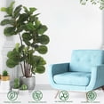 thumbnail image 4 of 4 Ft Artificial Fiddle Leaf Fig Tree, Faux Ficus Lyrata Tree, Fake Green Plant for Indoor Outdoor Home Office Living Room Bedroom Decor, 4 of 7