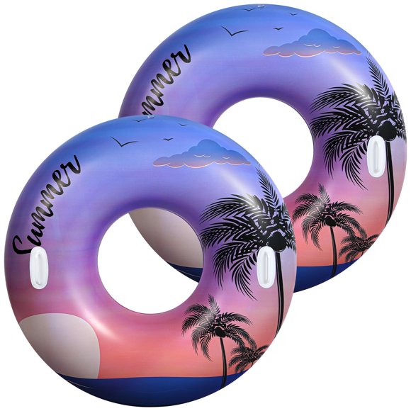 Tubos inflables HeySplash de 107 cm para piscina, paquete de 2 con asas
