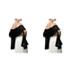 thumbnail image 1 of Sonducket Ceremonia de boda Bola de baile Mujeres Satén Chal Niñas Fiesta de noche Banquete Bufanda larga elegante Color sólido Negro Negro 2piezas, 1 of 6