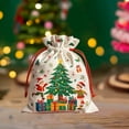 thumbnail image 4 of 25.6x18.8in Large Christmas Gift Bag with Drawstring – Canvas Santa Sack for Holiday Presents, Candy, Apples & Decorative Use – Reusable Christmas Eve Storage Bag, 4 of 4