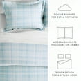 thumbnail image 6 of Noble Linens Aqua Polka Dot Pattern 3-Piece Duvet Cover Set, Full/Queen, 6 of 11