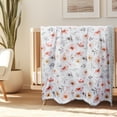 thumbnail image 3 of BORITAR Baby Blanket for Girls Super Soft Double Layer Minky with Dotted Backing, Receiving Blanket with Elegant Floral Multicolor Printed Blanket 30 x 40 Inch(75x100cm), 3 of 7