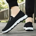 thumbnail image 5 of Black Men'S Easy Wear Slip On Cloth Shoes Soft Sole For Daily Activities, 5 of 7