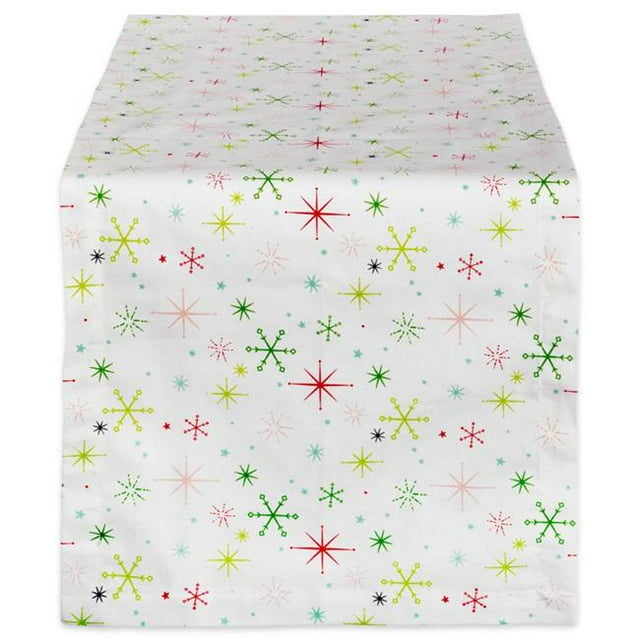 Design Imports CAMZ37712 Chemin de Table Imprimé Étoile de Noël 14 x 108 Po